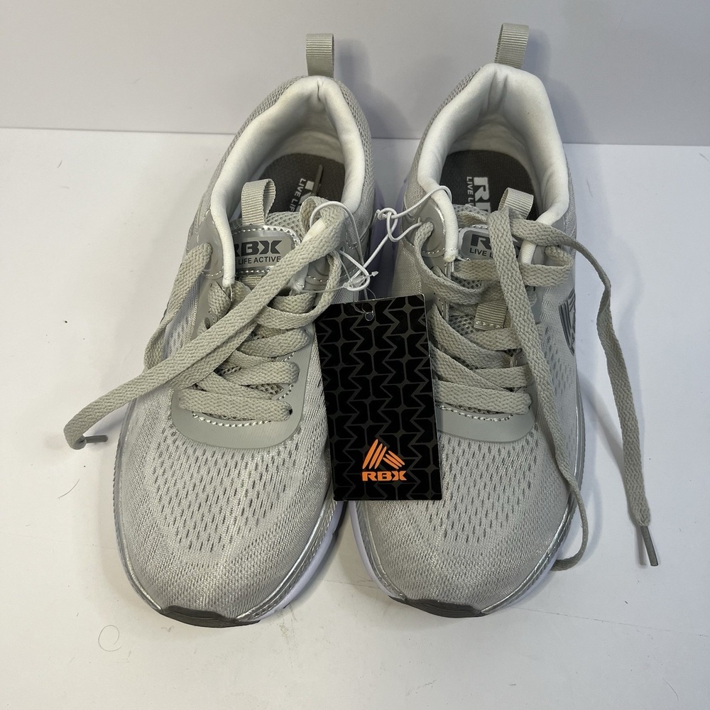 RBX Live Life Active Neeva-M Grey Silver Athletic Running Shoes Womens Size 6